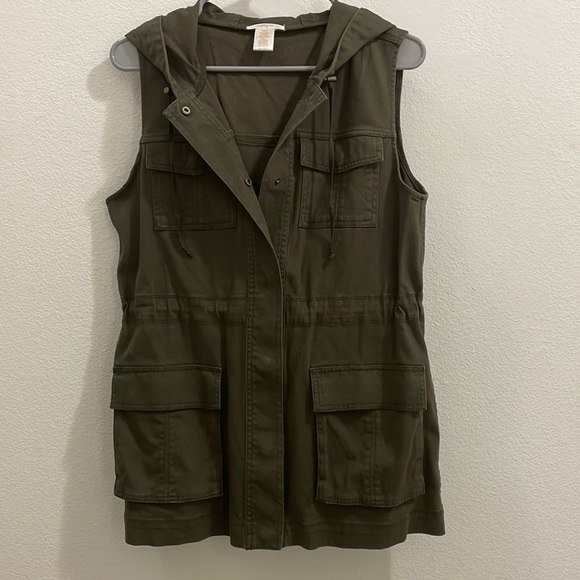 Matty M Jackets & Blazers - Matty M Cargo Vest - Olive Green